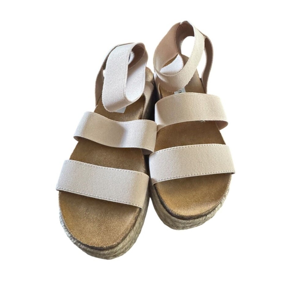 Steve Madden Women's Kimmie Blush Nude Espadrille Platform Sandals Size 7 NWOB - Picture 4 of 13